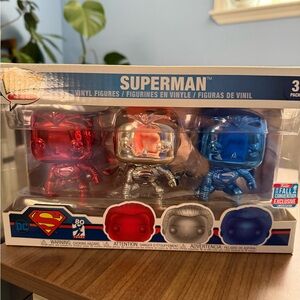 Funko Superman Action Figures Red and Silver Playset